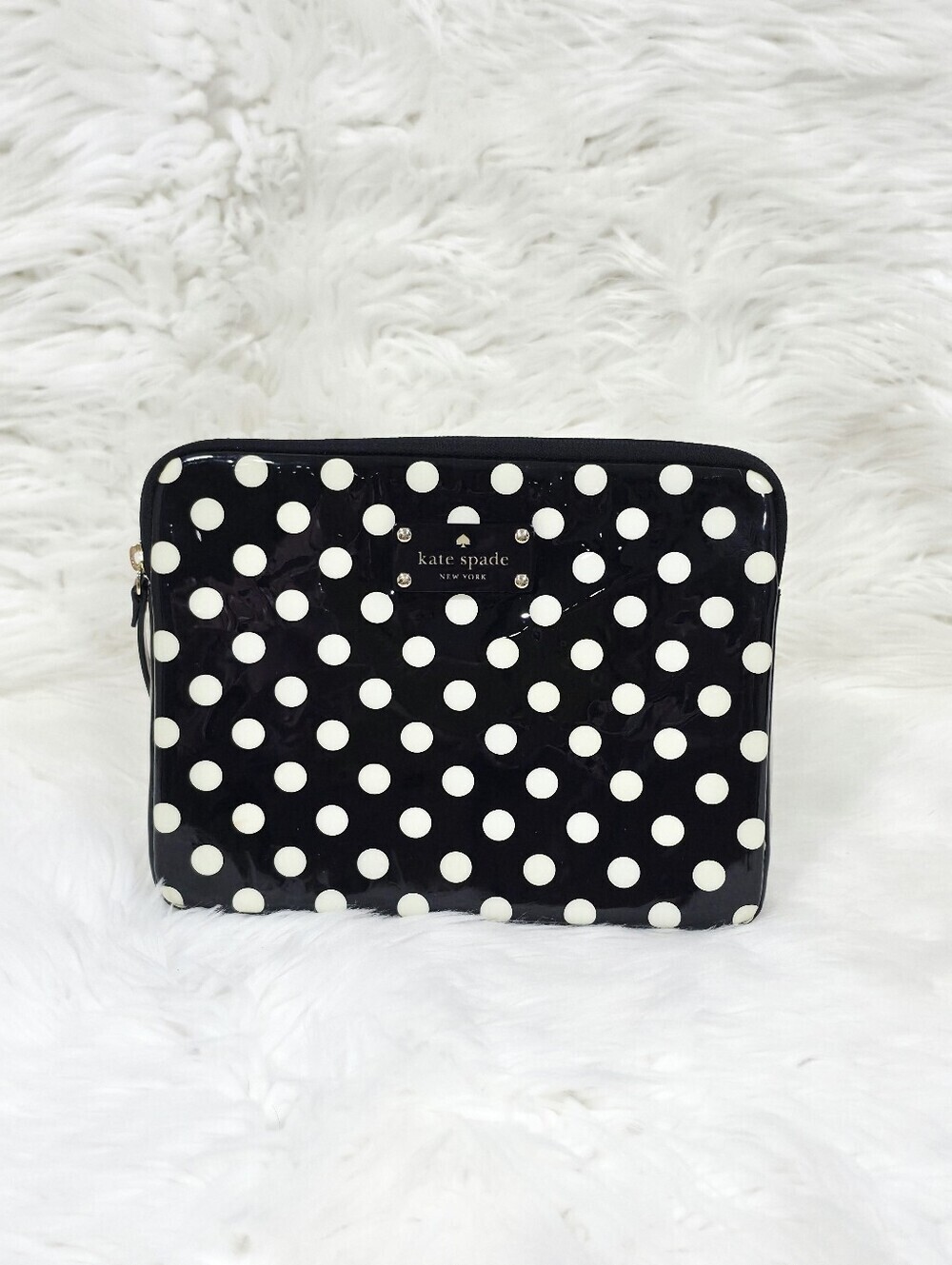 Kate Spade New York Polka Dot iPad Tablet Case Sleeve Black White